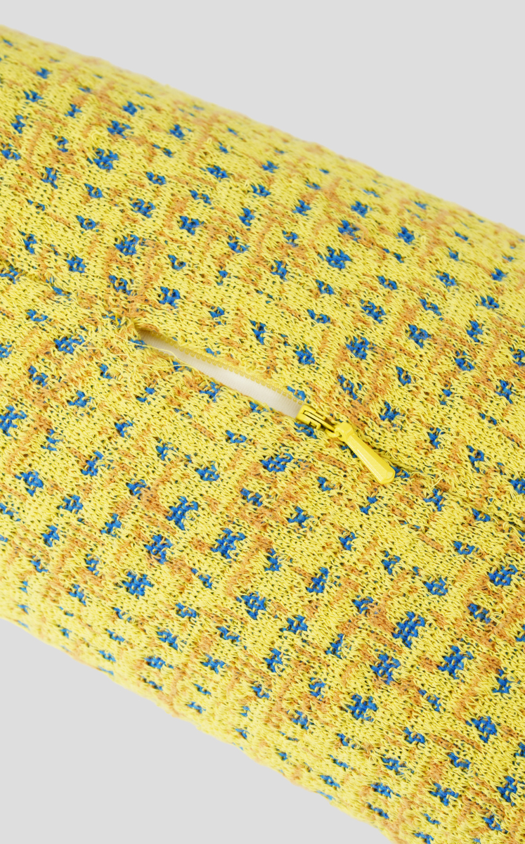 Neck Pillow / JNBYHOME Cotton-Poly Plaid Jacquard Neck Pillow