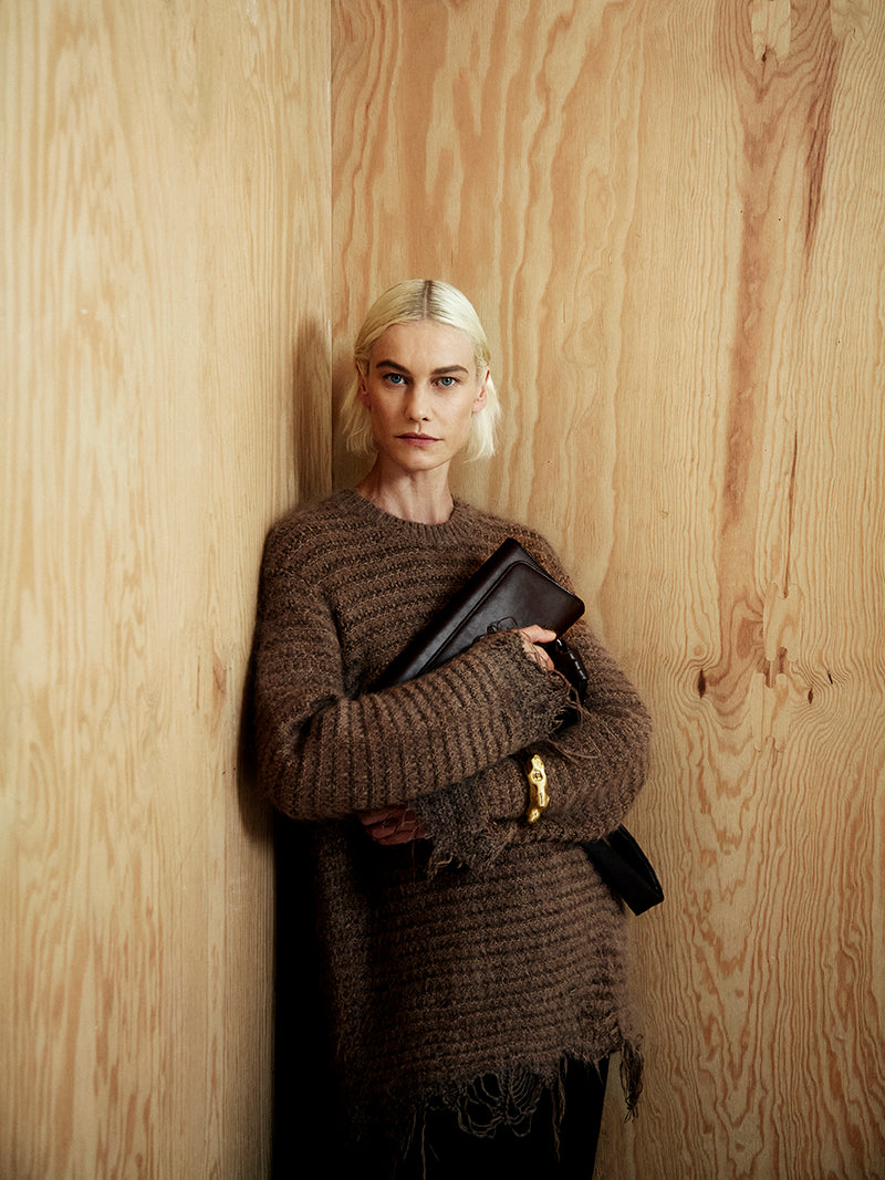 Sweater / JNBY Oversize Crew-neck Pullover Sweater Brown