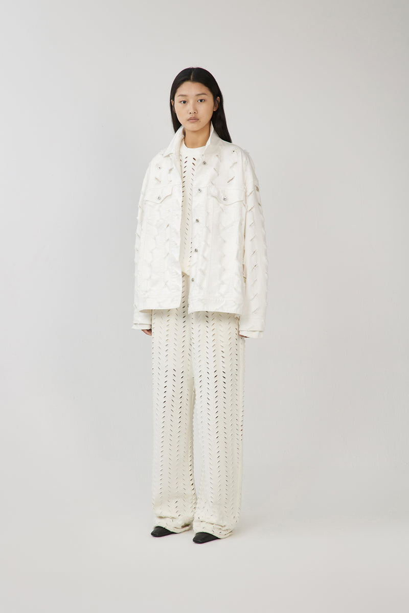 Pants / JNBY Cut Design Loose Fit Pants White
