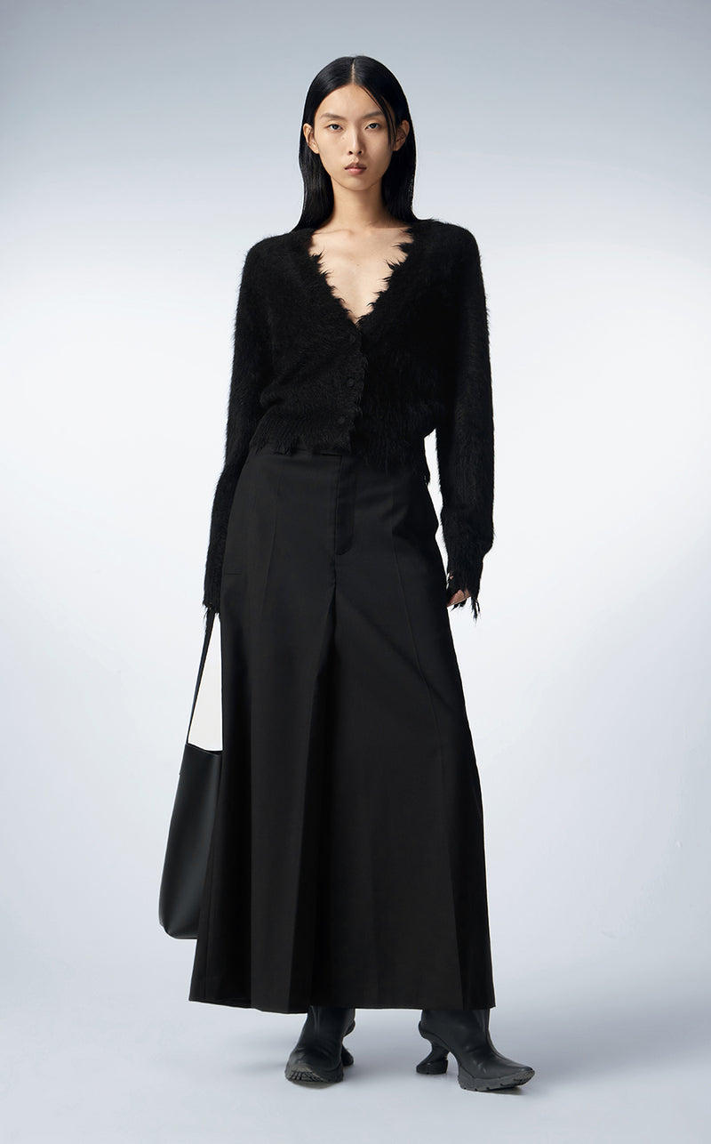 Sweater / JNBY Cropped V-neck Cardigan Black
