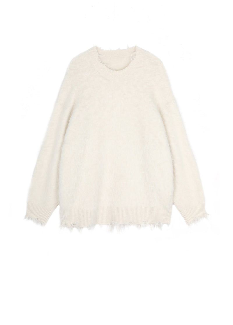Sweater / JNBY Oversize Alpaca Wool Sweater FloralWhite