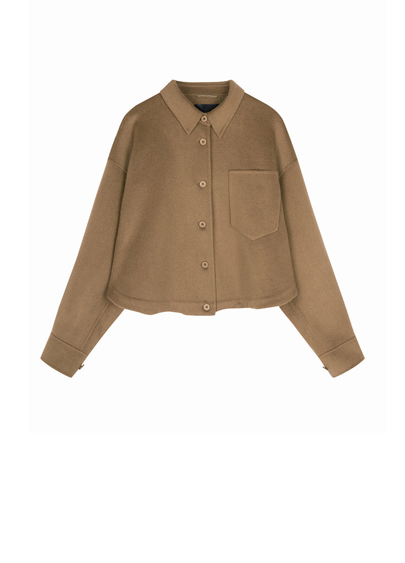 Coat / JNBY Wool-blend Cashmere Cropped Jacket