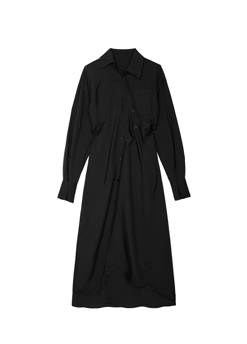 Dresses / JNBY Asymmetric Front Dress (39% Mulberry Silk) Black
