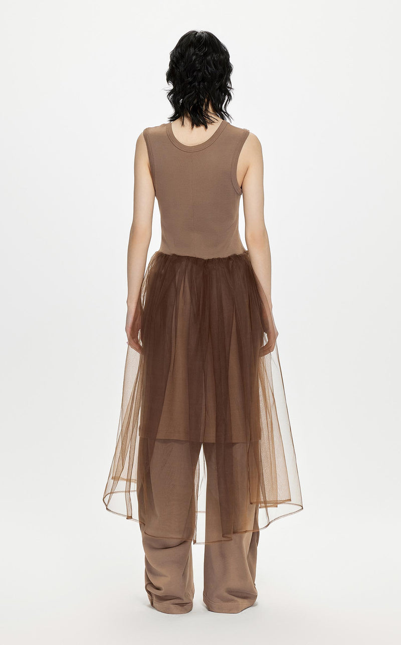 Dresses / JNBY Sleeveless Patched Layered Gauze Dress