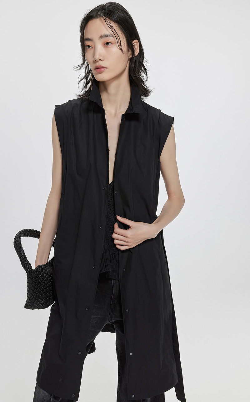 Dresses / JNBY Loose Fit Sleeveless Dress (100% Cotton) Black XL