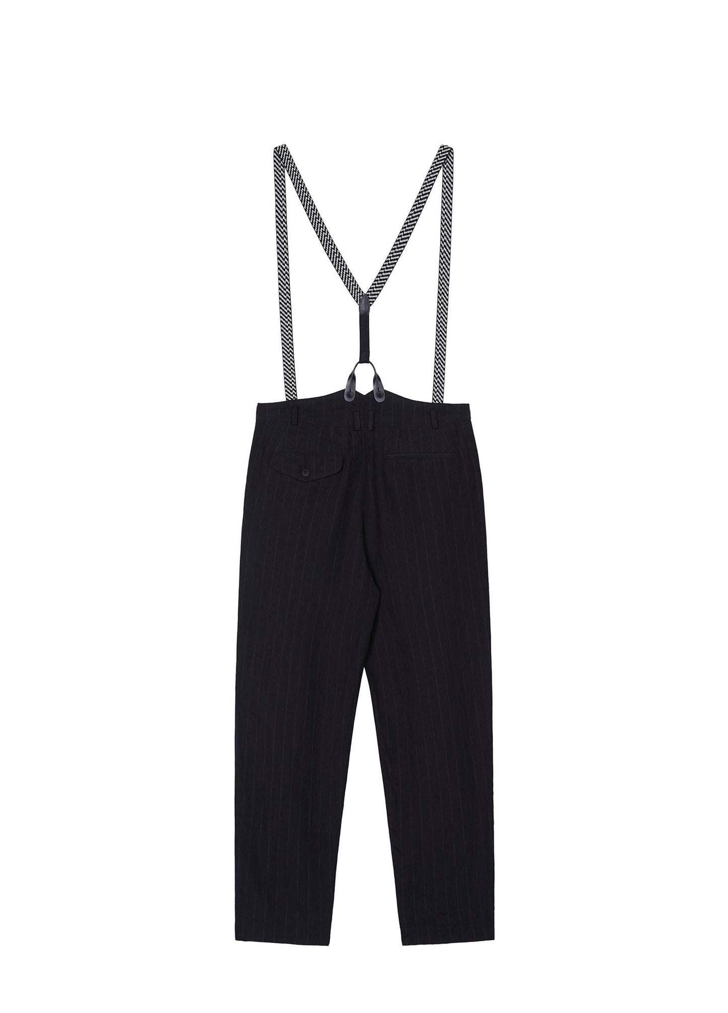 Pants / JNBY Linen Stripped Cropped Pants Black