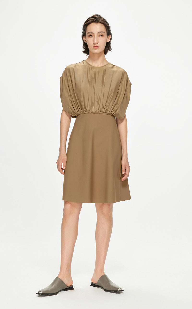 Dresses / JNBY Solid A-Line Sleeveless Dress Khaki