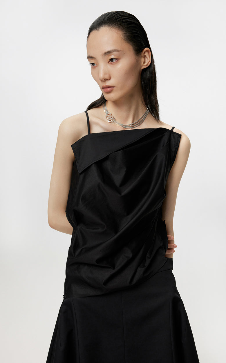 Vest / JNBY Pleated Sleeveless Irregular Suspenders£¨100% cotton£©