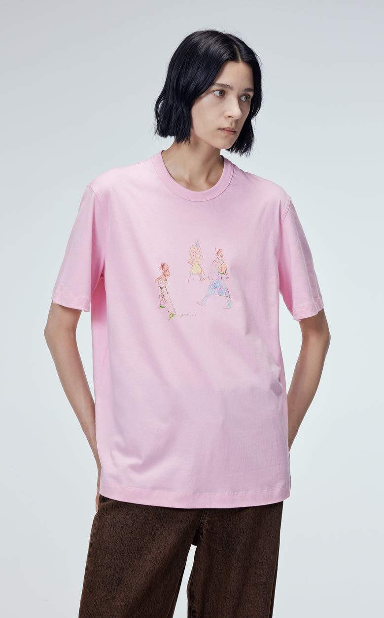 T-shirt / JNBY Funny Illustration Printed Round Neck T-shirt