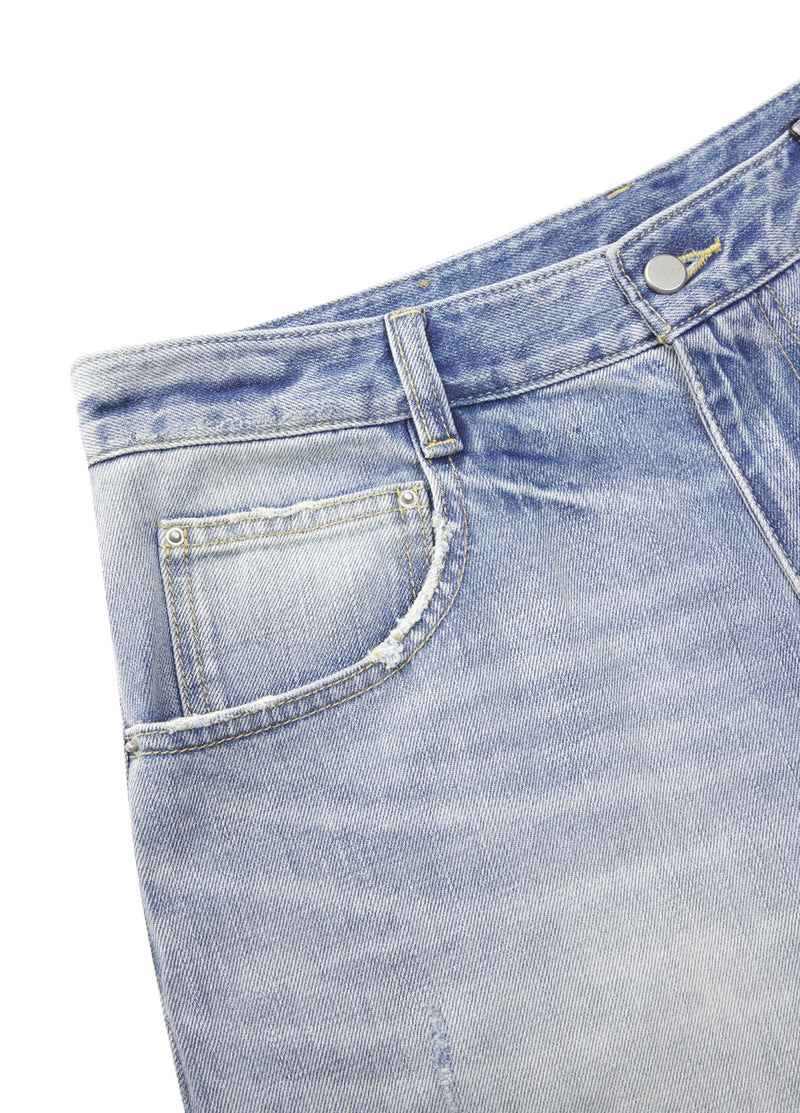 Pants / JNBY Cool Casual Washed Wide-leg Jeans(100% cotton)