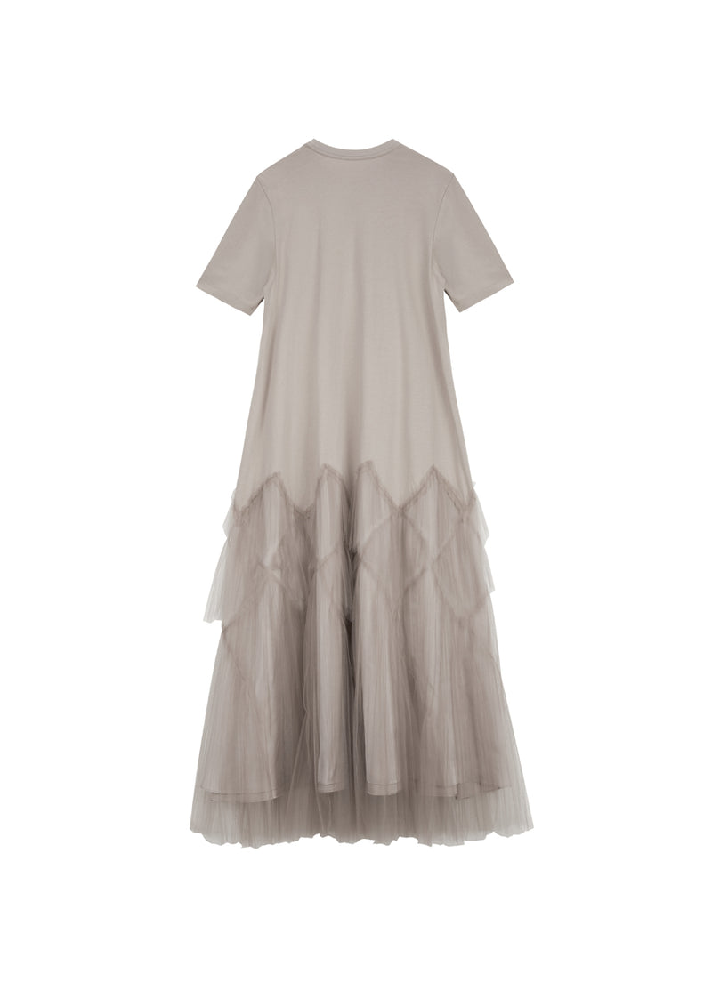 Dress / JNBY Relaxed Crew-neck Short-sleeved Maxi Dress