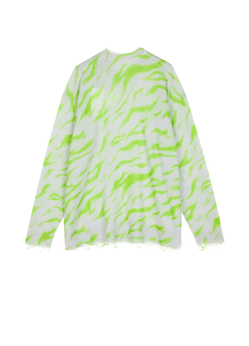 Sweater / JNBY Relaxed Animal Print Mohair Sweater