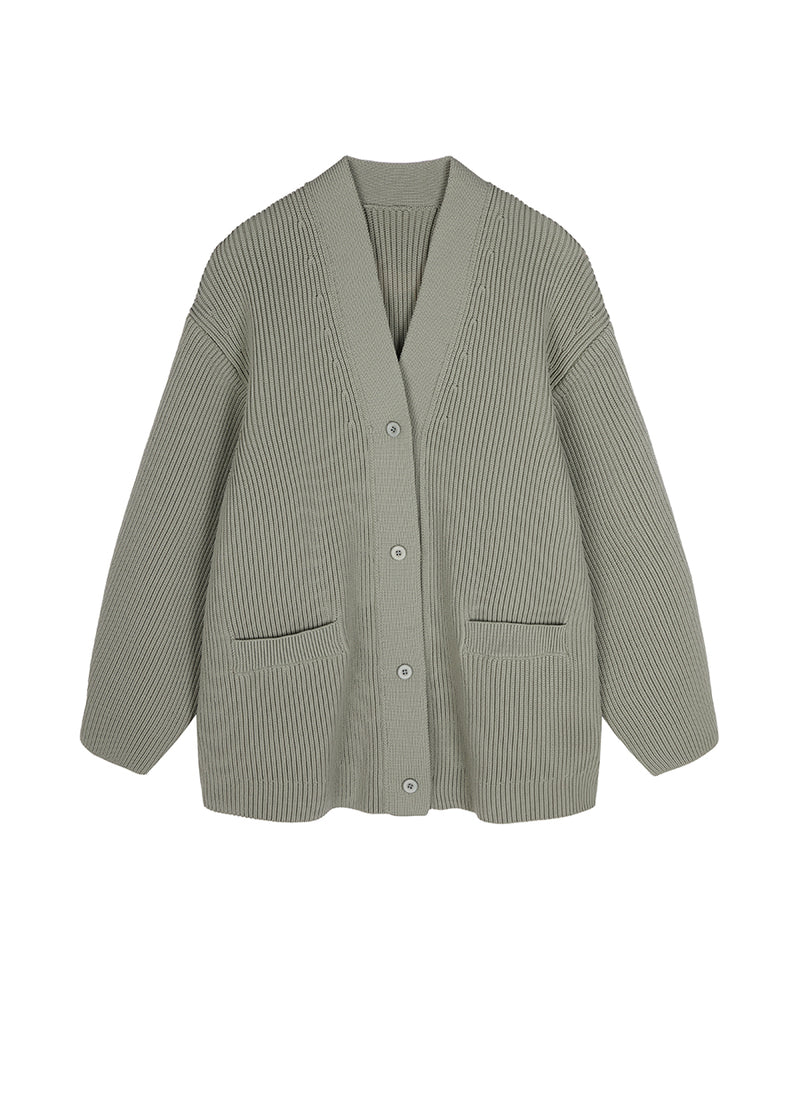 Sweater / JNBY Oversized V-neck Cardigan Gray