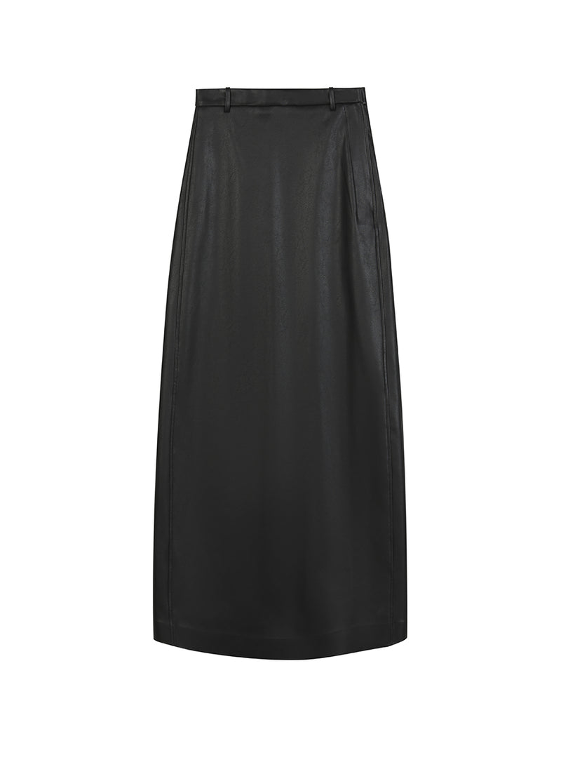 Skirt / JNBY Faux Leather Maxi Skirt Black