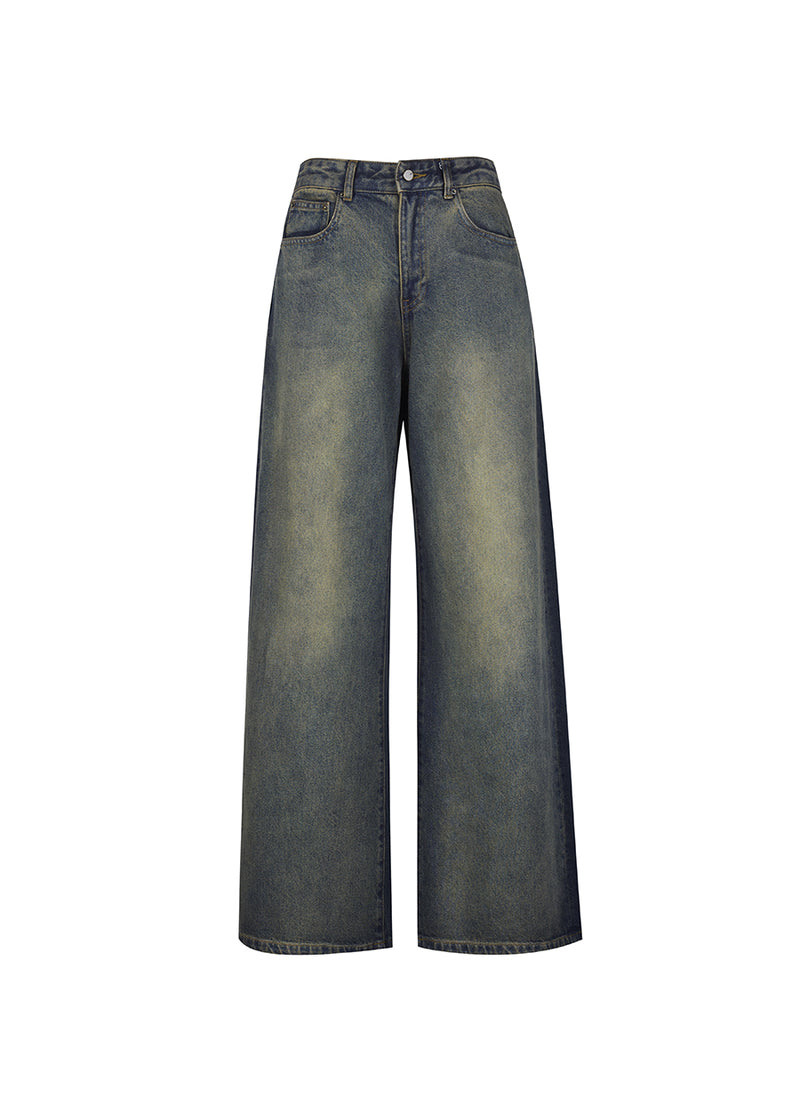 Pants / JNBY Retro Relaxed Washed Jeans Blue