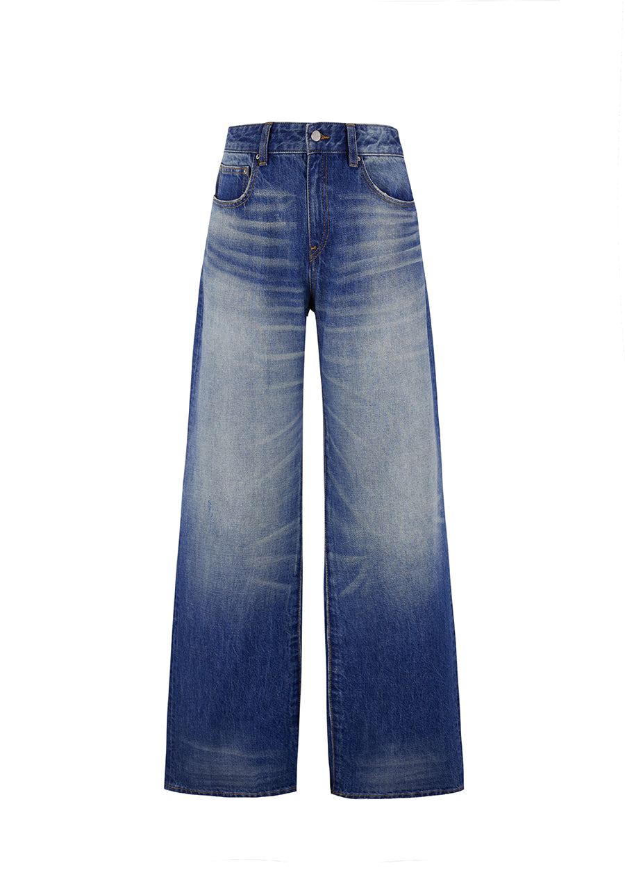 Pants / JNBY Relaxed Cotton Washed Jeans Blue