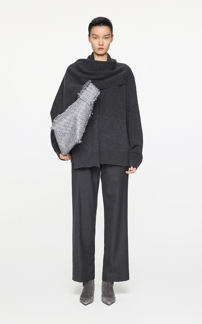 Sweater / JNBY Relaxed Wool Cape Cardigan Black