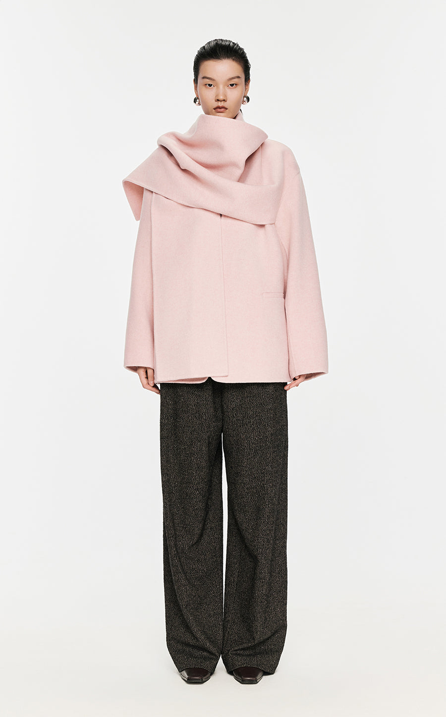 Coat / JNBY Oversize Wool-blend Cape Coat Pink