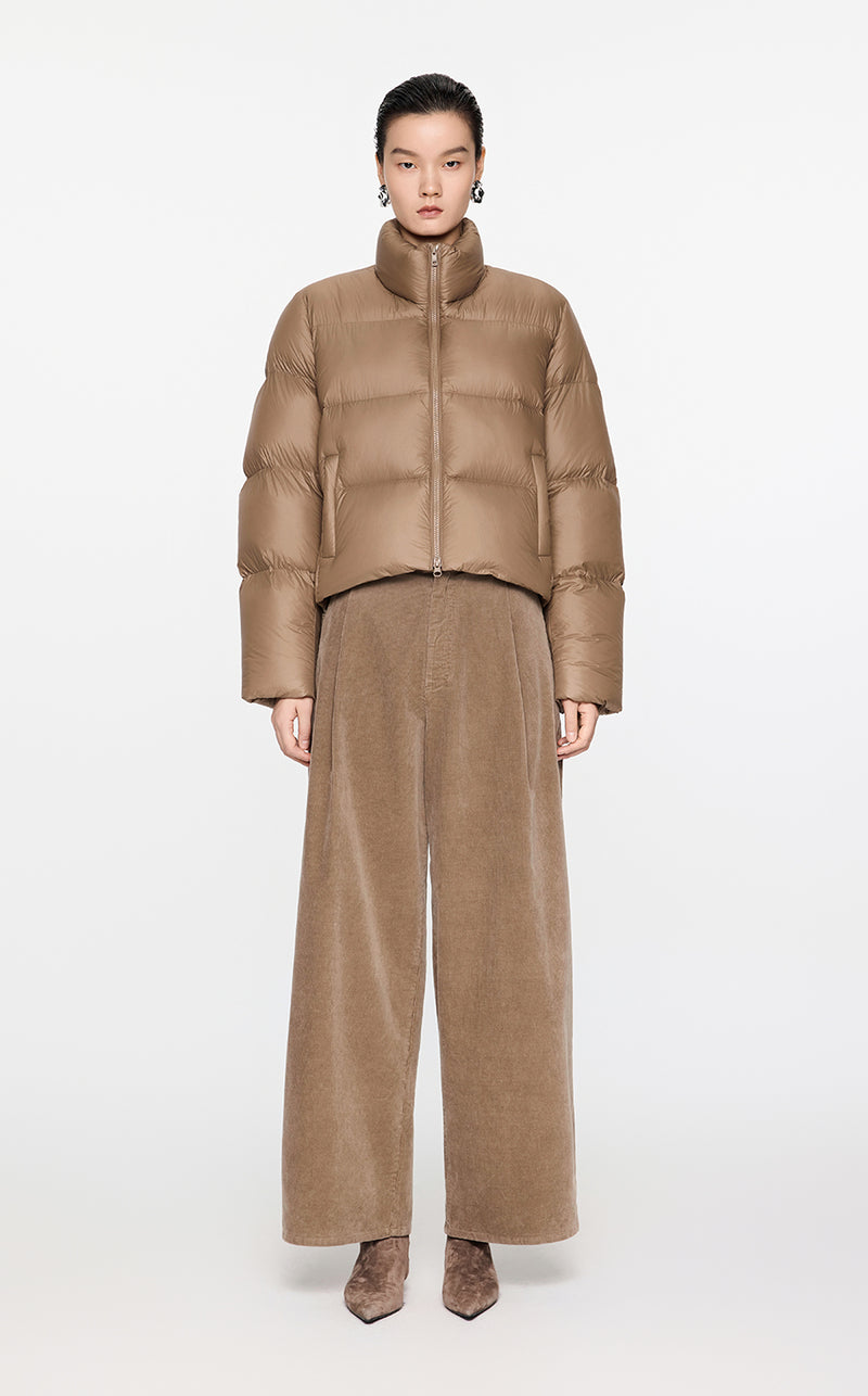 Coat / JNBY Relaxed Stand Collar Down Coat Brown