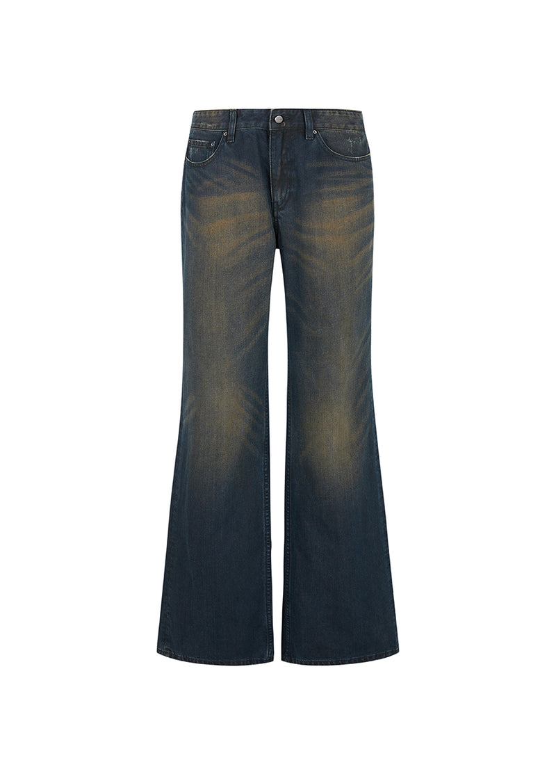 Pants / JNBY Flared Cotton Jeans DrakBlue