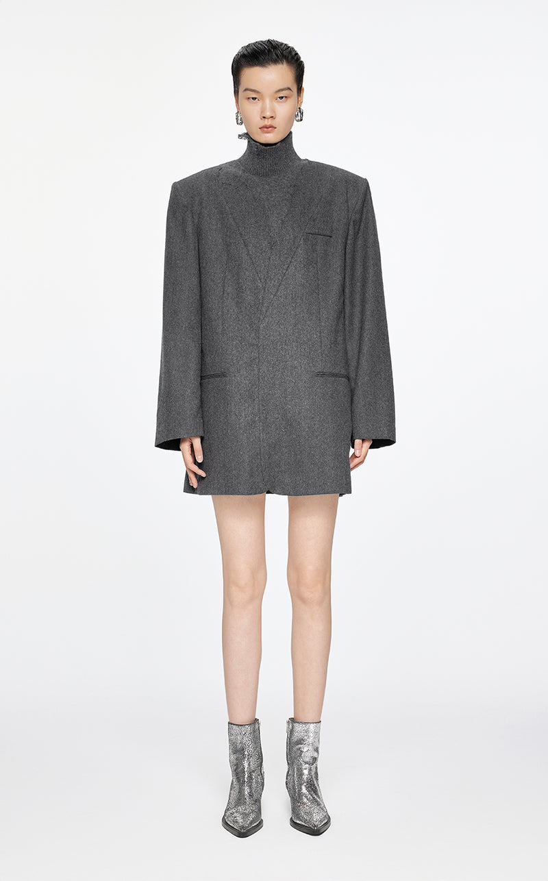 Dress / JNBY High-Necked Blazer Dress Grey
