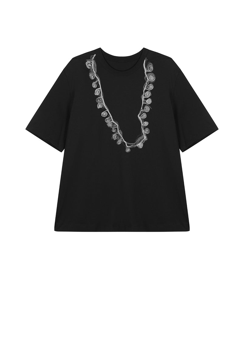 T-shirt / JNBY Relaxed-fit Cotton Printed T-shirt£¨Spring 24£?
