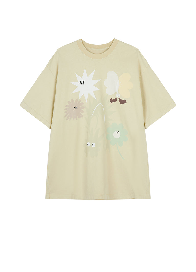 T-shirt / JNBY Graphic Pattern Short Sleeve T-shirt