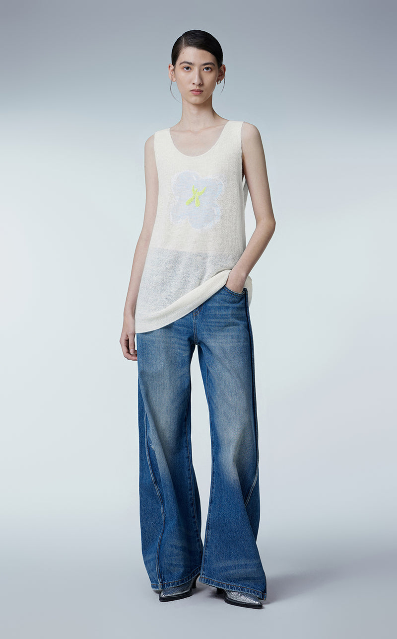 Vest / JNBY Intarsia-knit Sweater Vest White