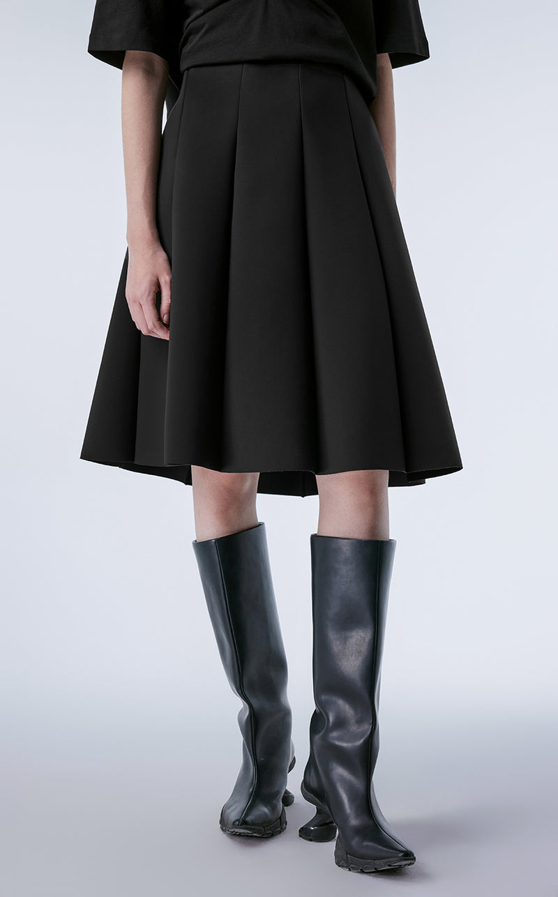 Skirt / JNBY Relaxed A-line Knee-length Skirt Black
