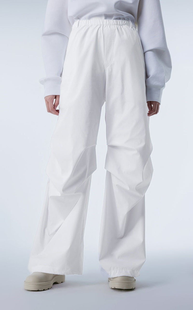 Pants / JNBY Gathered-detail Wide-leg Pants White