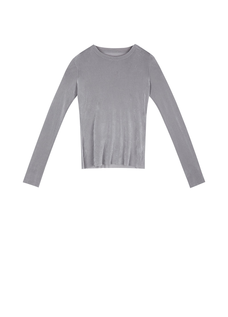 T-shirt / JNBY Slim-fit Long-sleeve T-shirt Grey