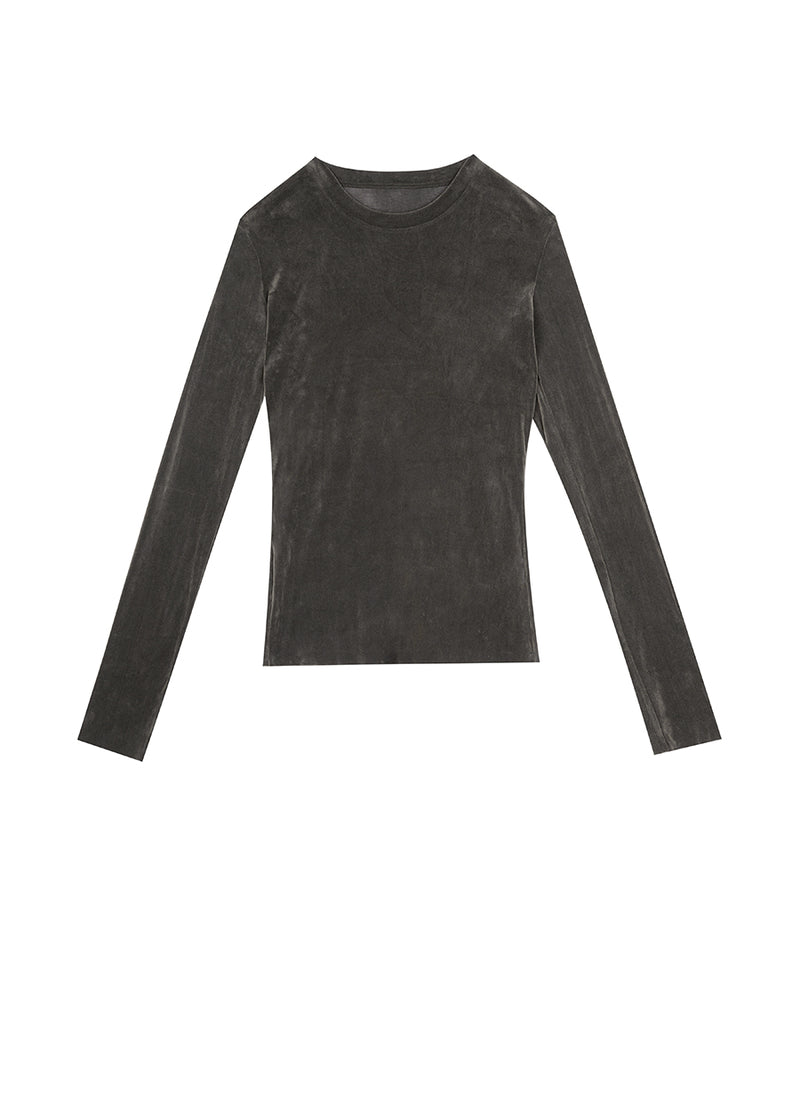 T-shirt / JNBY Slim-fit Long-sleeve T-shirt grey21