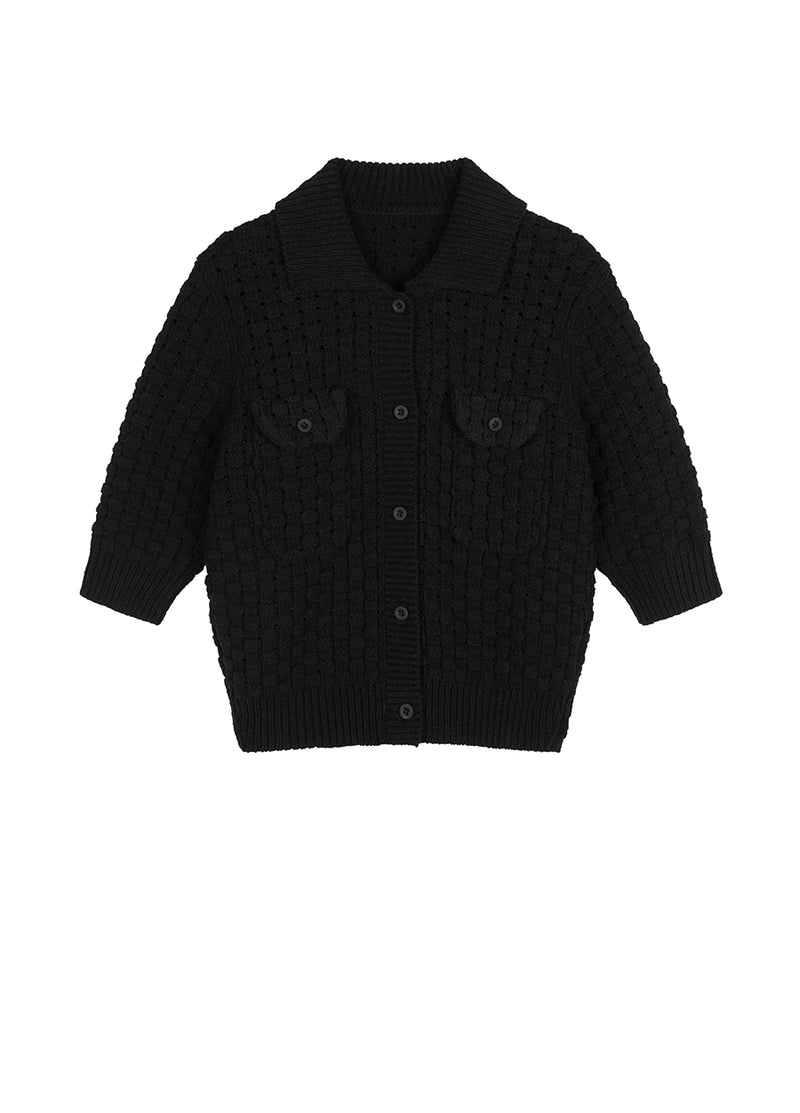 Sweater / JNBY Cropped Polo Sweater Cardigan