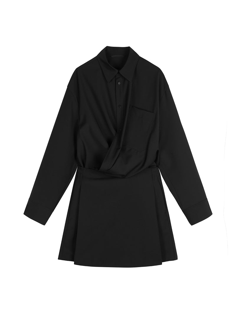Dress / JNBY Long Sleeve Spliced Dress