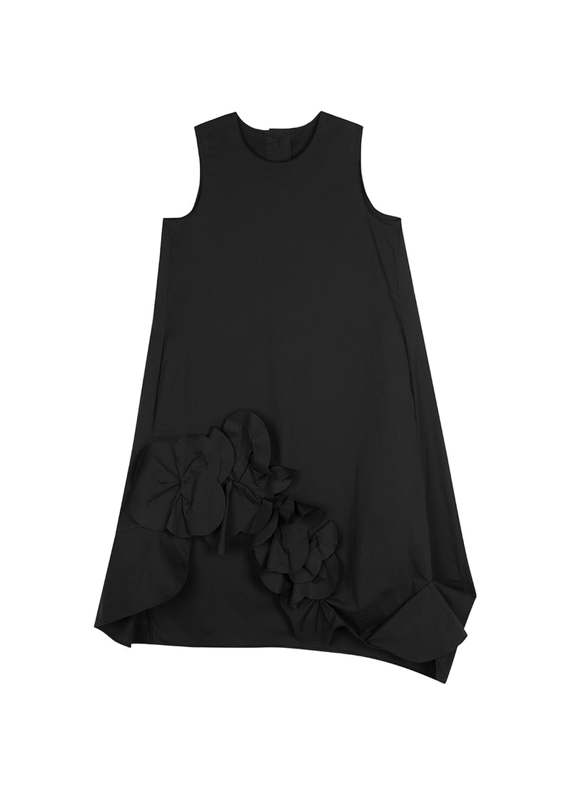 Dress / JNBY 3D-floral Asymmetric Sleeveless Dress