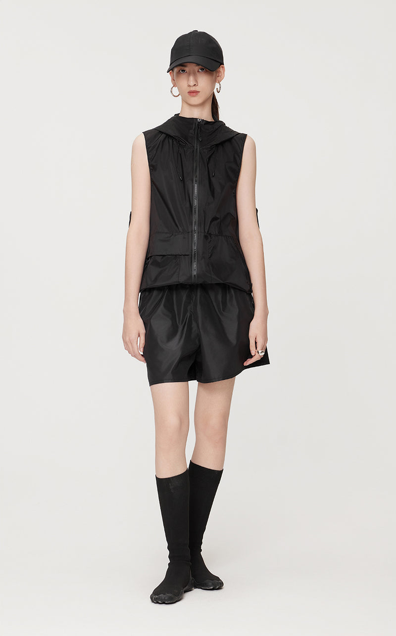 Vest/JNBY Hooded Midi Vest Black