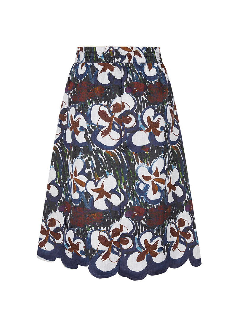 Skirt/JNBY A-line Midi Skirt DeepSkyBlue4