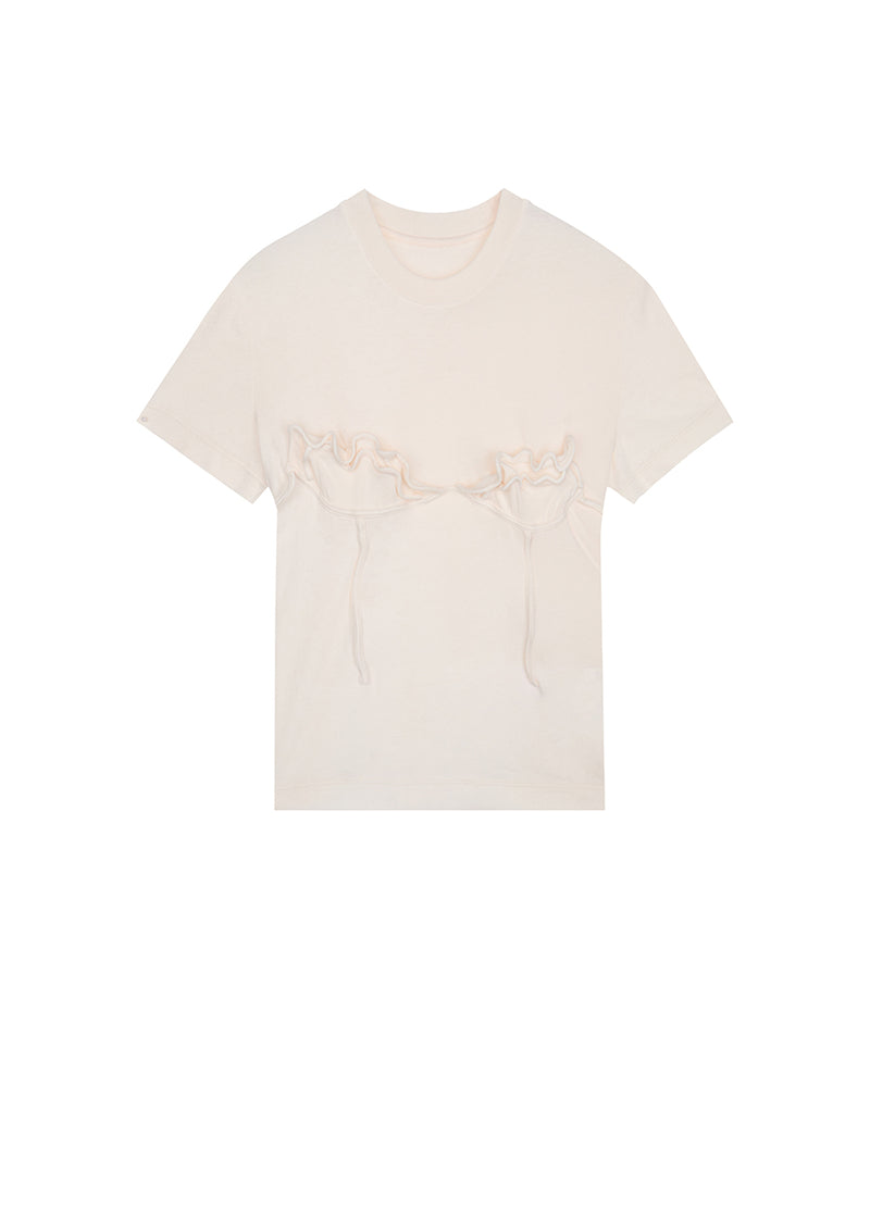 T-shirt /JNBY Drawstring Aluminum Wire Short-sleeved T-shirt