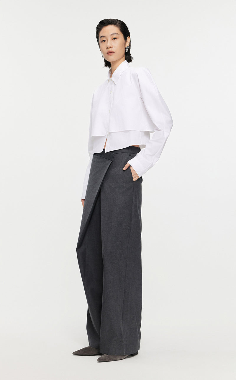 Shirt /JNBY Loose Fitting Long-sleeved Shirt White