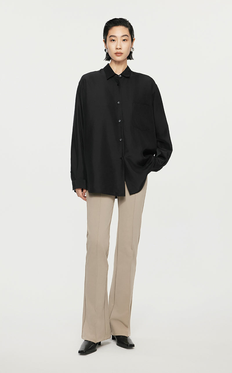 Pants/JNBY Flared Double-layer Fabric Pants Khaki