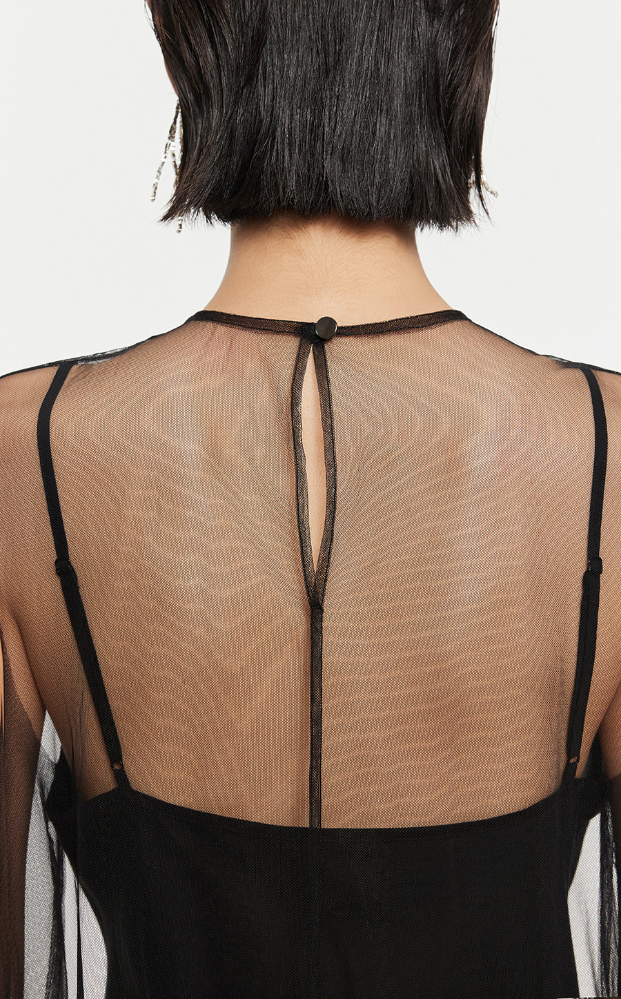 Dresses / JNBY A-line Mesh Above-the-knee Sleeveless Dresses