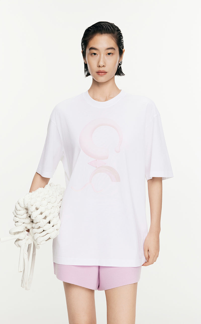 T-Shirt/JNBY Micro Elastic Loose Fitting Short-sleeved T-shirt