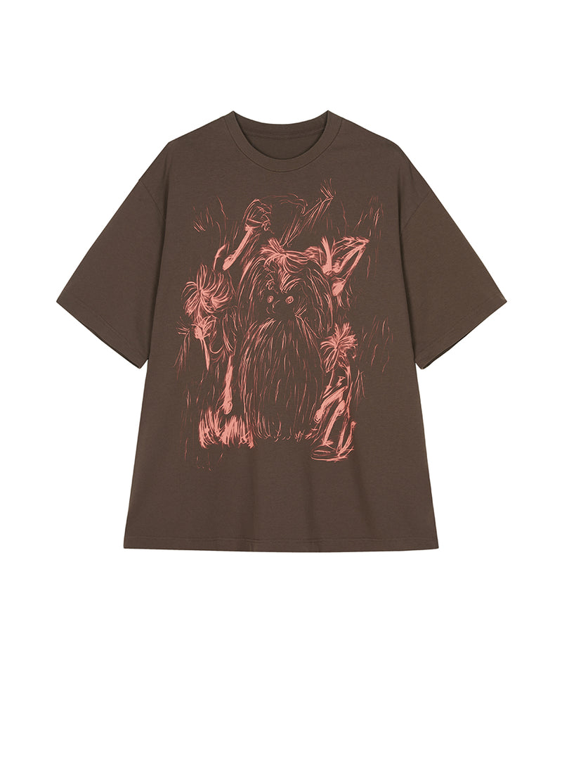 T-Shirt/JNBY Loose Fitting Micro Elastic Short-sleeved T-Shirt