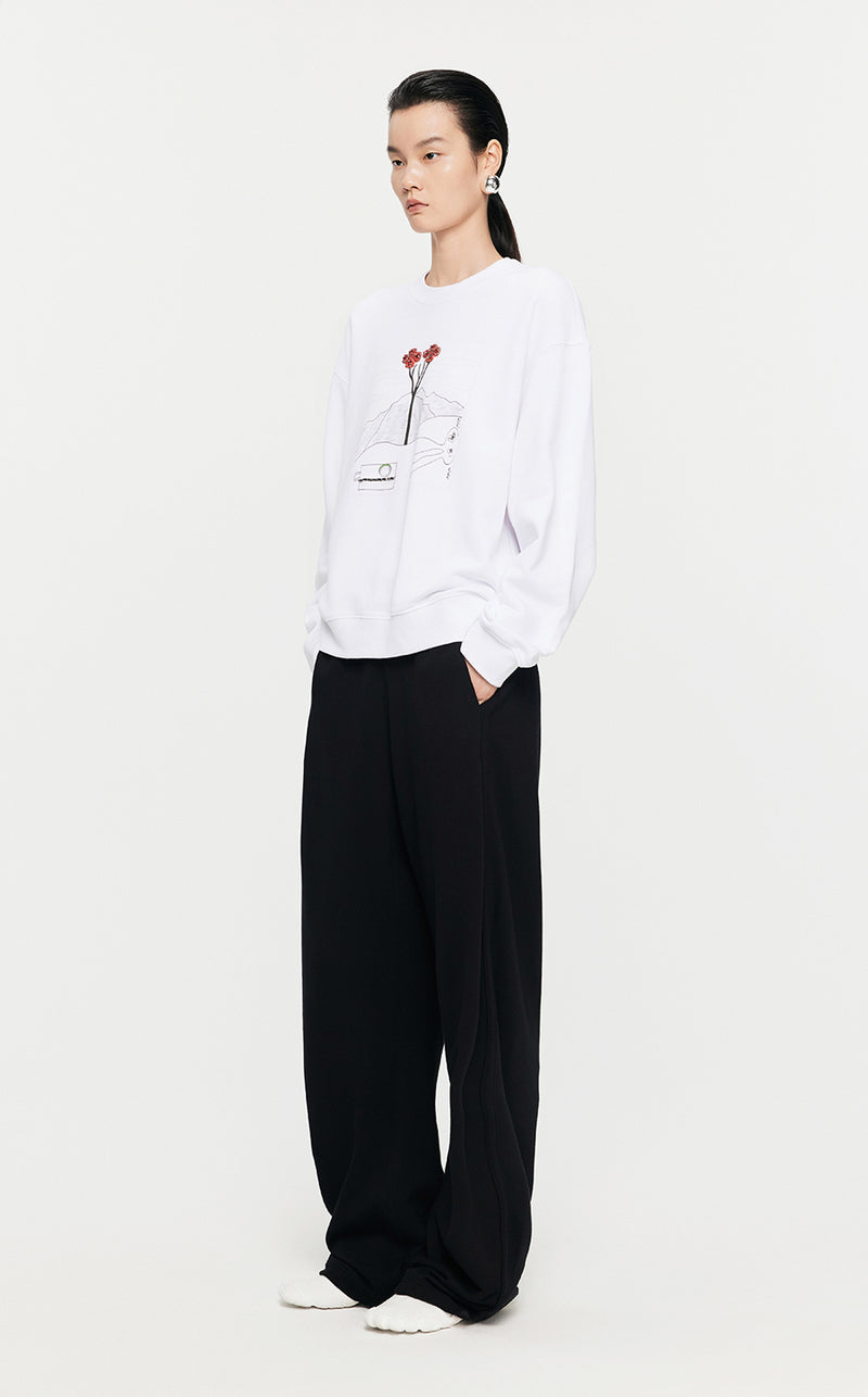 Sweatshirt / JNBY Loose Fitting Micro Elastic sweatshirt