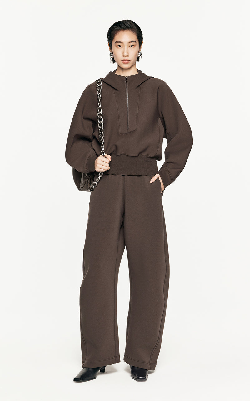 Hoodies/JNBY Loose Fitting Long-sleeved Hoodies Brown