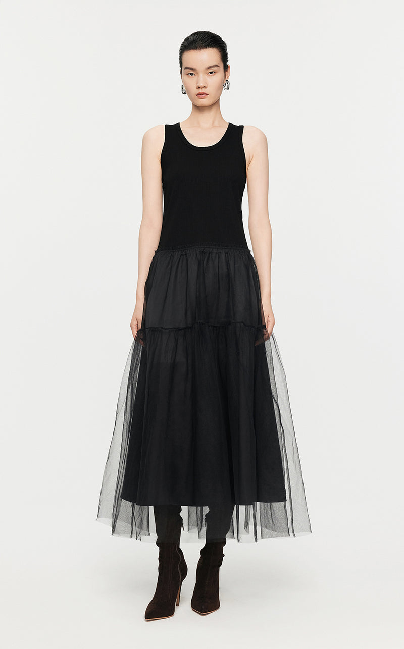 Dresses/JNBY Calf-length Sleeveless Dresses Black