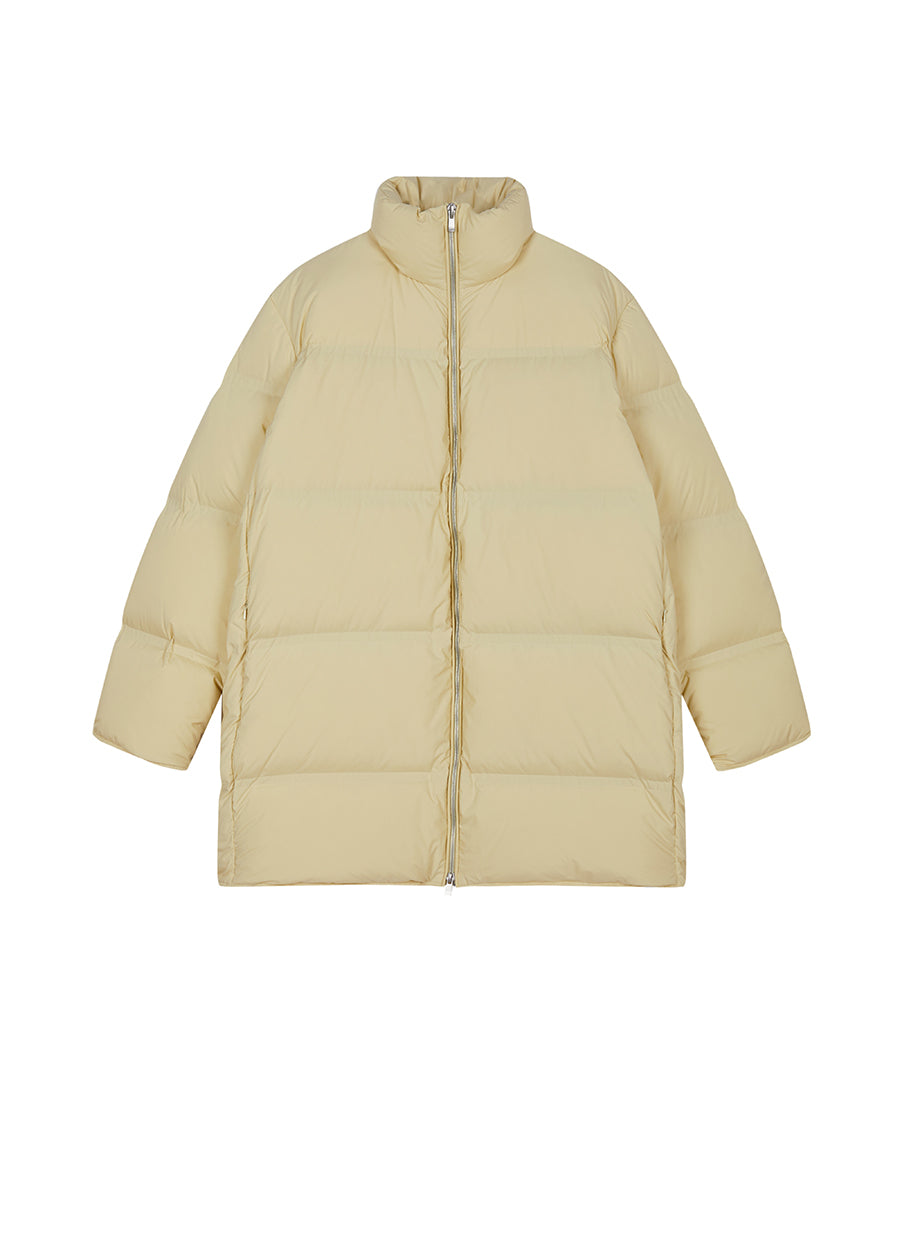 Coat / JNBY Mid-Length Seamless Duck Down Coat Yellow