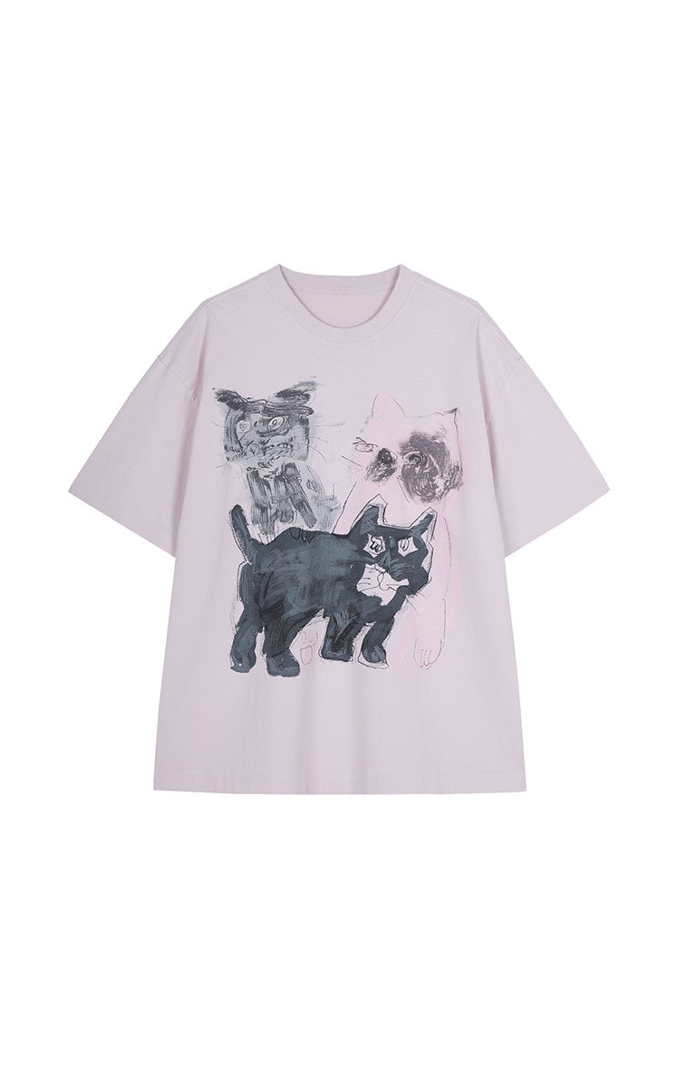 T-shirt / JNBY Oversized Graphic Cotton T-Shirt