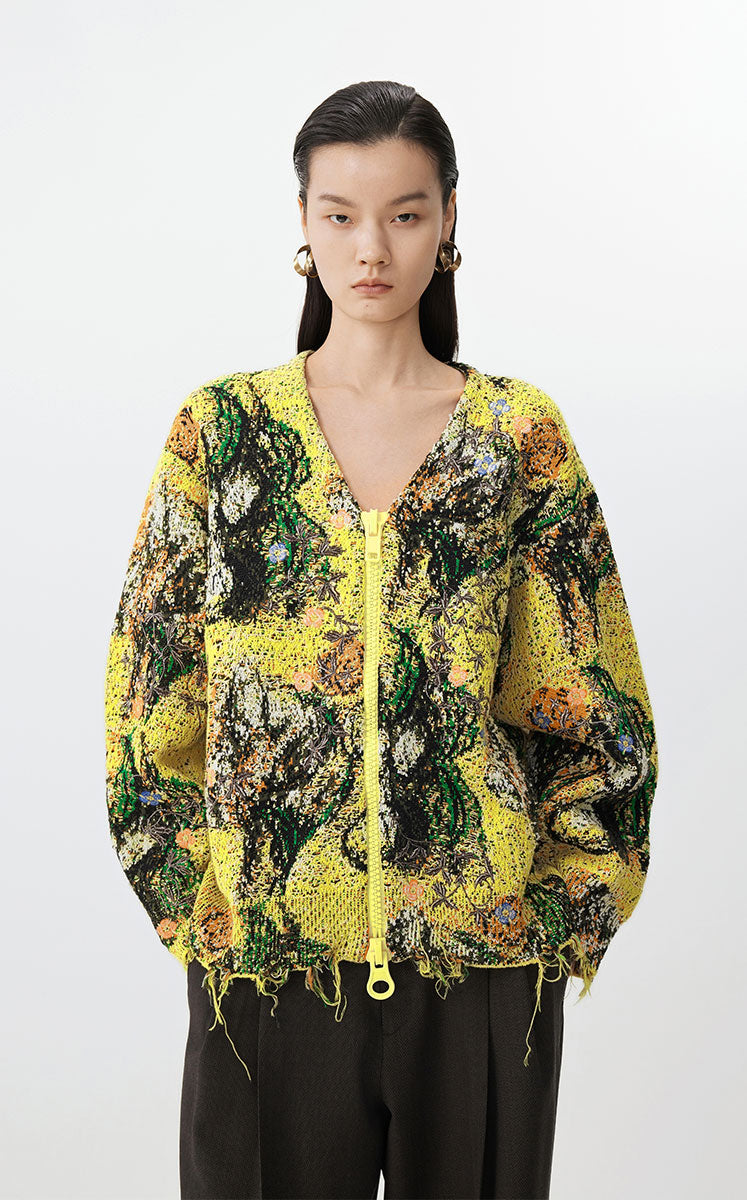 Sweater / JNBY Floral Dream Knit Cardigan
