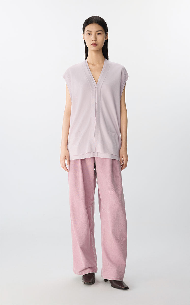 Vest / JNBY Relaxed Fit Knit Vest pink